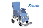 Sedia comoda in acciaio verniciato serie Komoda – Con schienale reclinabile – Ruote Ø 20 cm